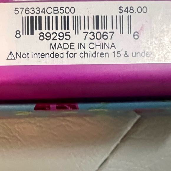 Betsey Johnson Glittery Purple Ombre Bow Bag Charm or Keychain - Picture 2 of 3